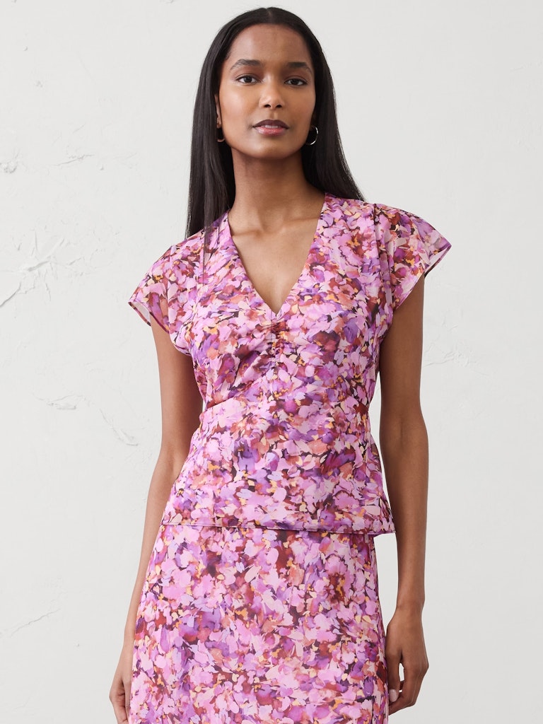 Ruched-Front Top: $59.97 Ruched-Front Top: $59.97