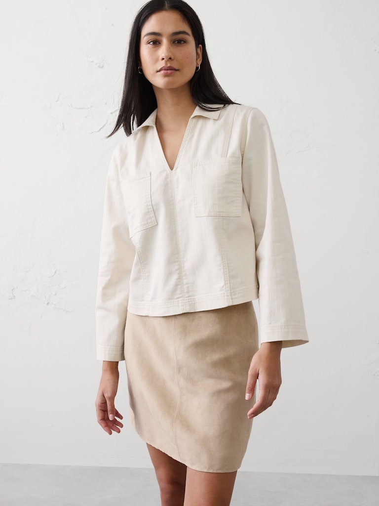 Chambray Popover Top: $25.50 Chambray Popover Top: $25.50