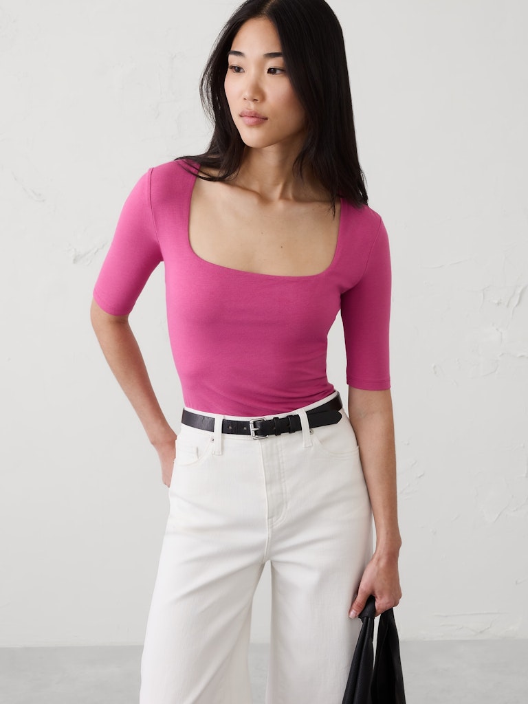 Soft Stretch Square-Neck Top: $22.97 Soft Stretch Square-Neck Top: $22.97