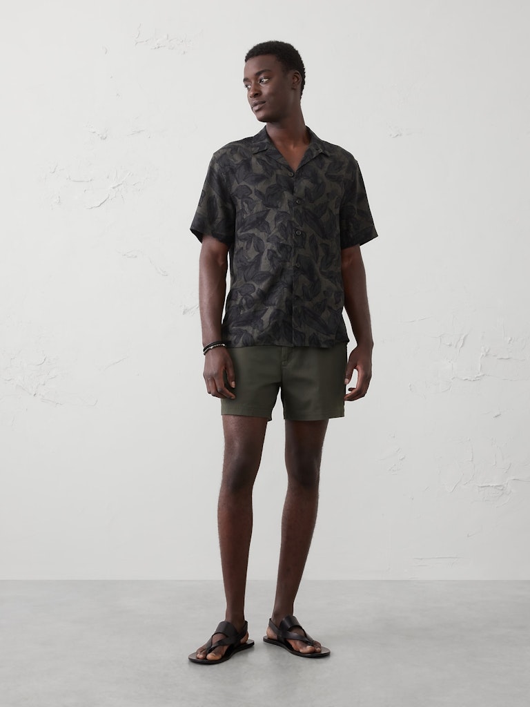 Standard-Fit Linen-Blend Resort Shirt: $30 Standard-Fit Linen-Blend Resort Shirt: $30