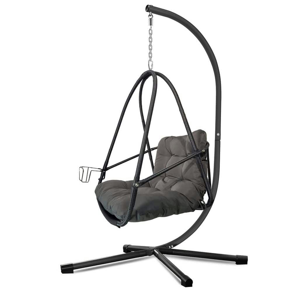 Metal Patio Swing Egg Chair with Cushion: $218.96 Metal Patio Swing Egg Chair with Cushion: $218.96