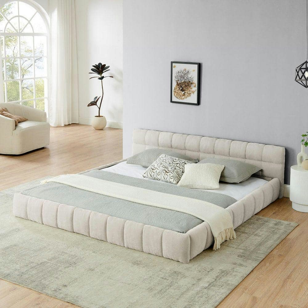 King Upholstered Platform Bed: $526.67 King Upholstered Platform Bed: $526.67