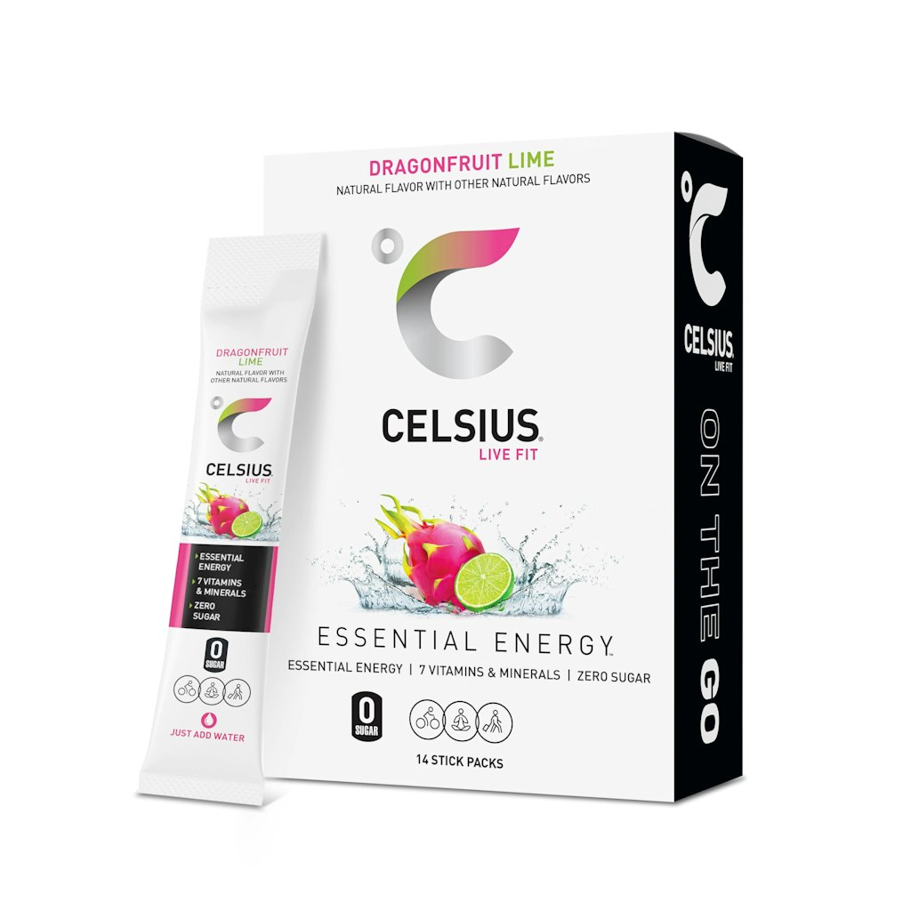 CELSIUS On-the-Go Dragonfruit Lime Energy Powder Sticks 2.8-oz.: $6 w/ Prime CELSIUS On-the-Go Dragonfruit Lime Energy Powder Sticks 2.8-oz.: $6 w/ Prime