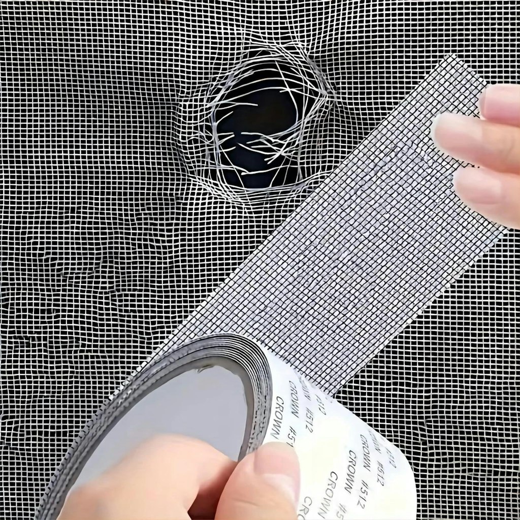 Self-Adhesive Mesh Window Repair Tape: 99 cents Self-Adhesive Mesh Window Repair Tape: 99 cents