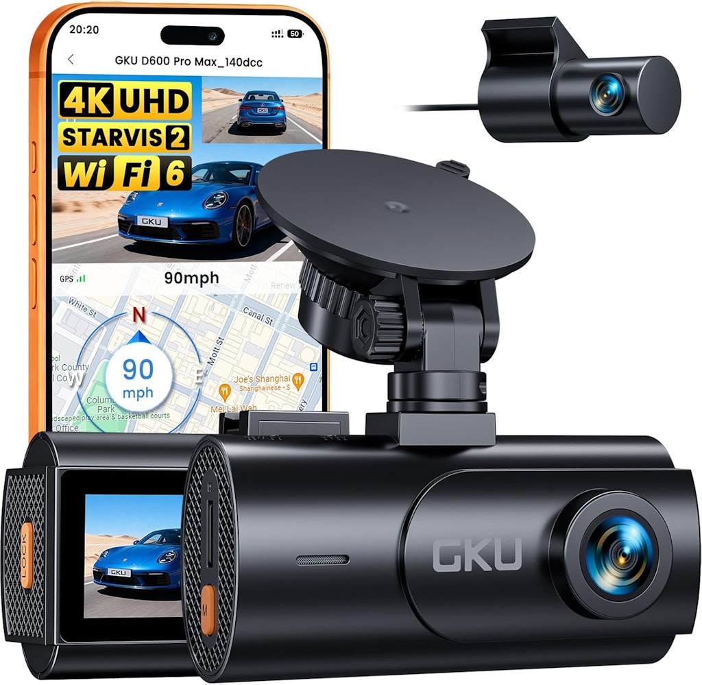 GKU 4K Front and Rear Dual Dash Cam: $100 w/ Prime GKU 4K Front and Rear Dual Dash Cam: $100 w/ Prime