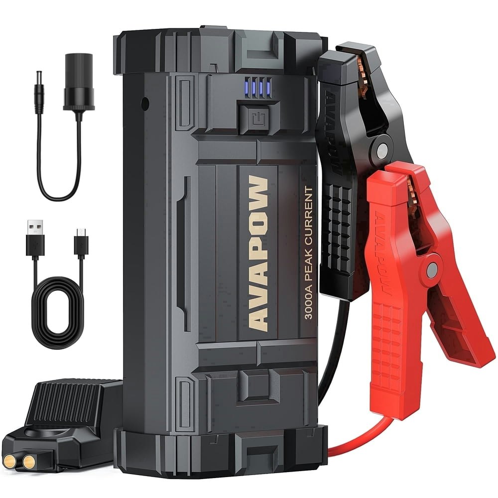 Avapow 3,000A 23,800mAh Car Jump Starter: $55.99