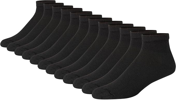 Hanes Men's Double Tough Ankle Socks 12-Pack: $13 w/ Prime