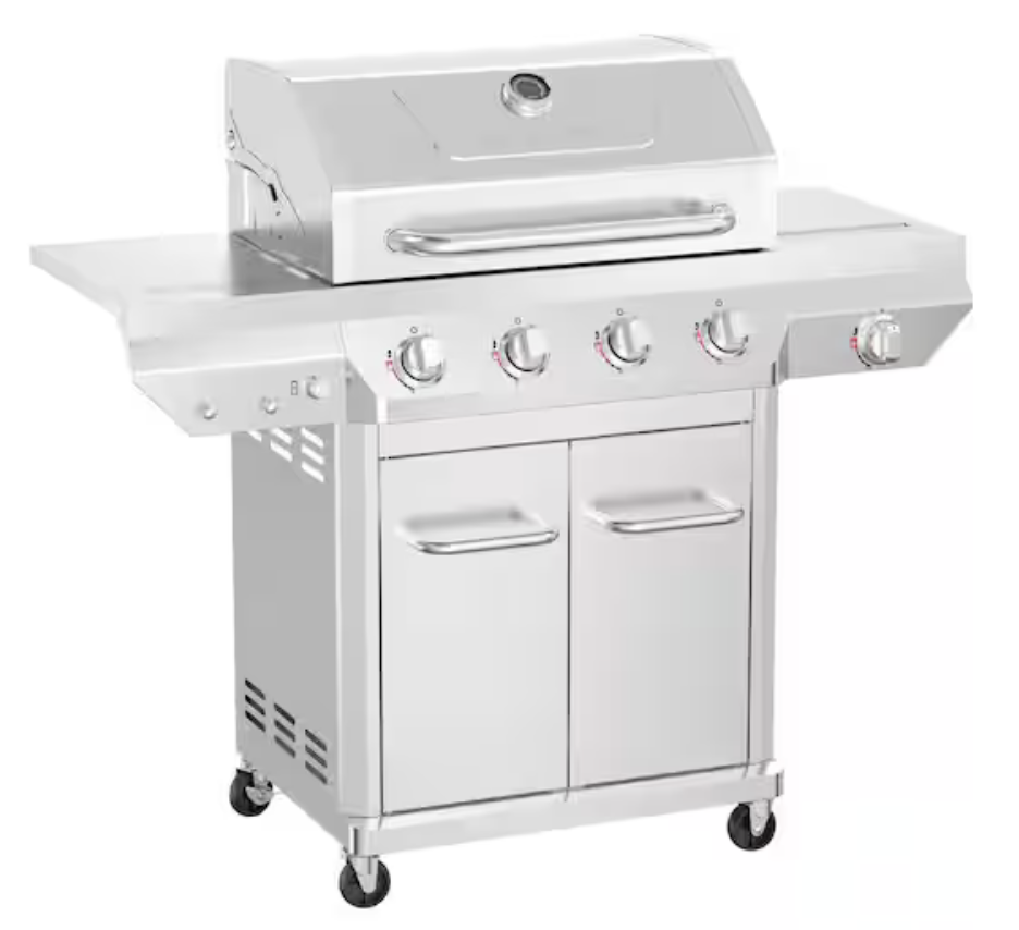 Nexgrill 4-Burner Stainless Steel Propane Gas Grill:  $299