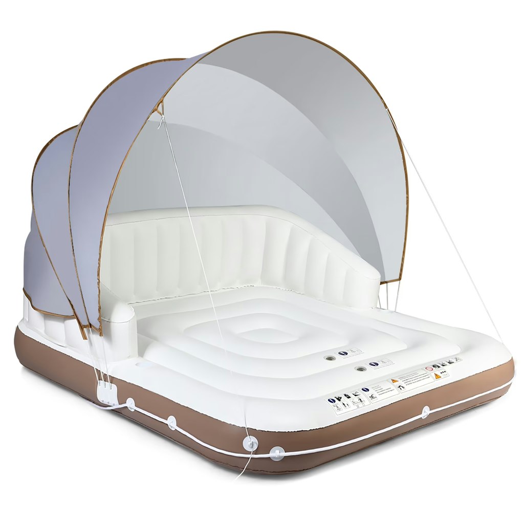 Costway Canopy Inflatable Lounge Raft: $75 Costway Canopy Inflatable Lounge Raft: $75