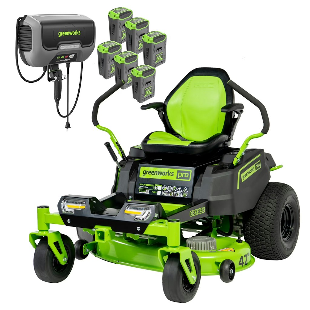 Greenworks Cordless Crossover-Z Zero Turn Riding Lawn Mower w/ 6 Batteries & Wall Charger: $2,997