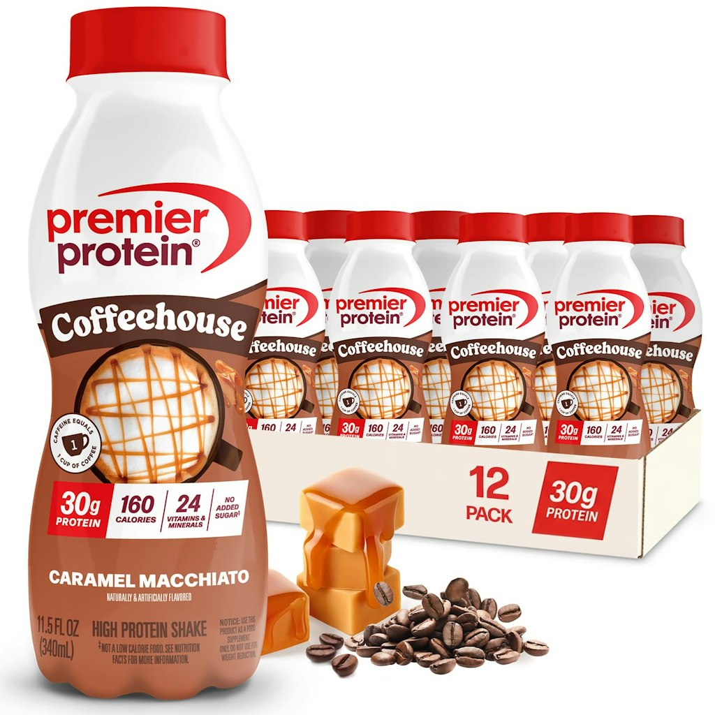 Premier Protein Coffeehouse Caramel Macchiato Protein Shake 12-Pack: $16 w/ Sub & Save Premier Protein Coffeehouse Caramel Macchiato Protein Shake 12-Pack: $16 w/ Sub & Save
