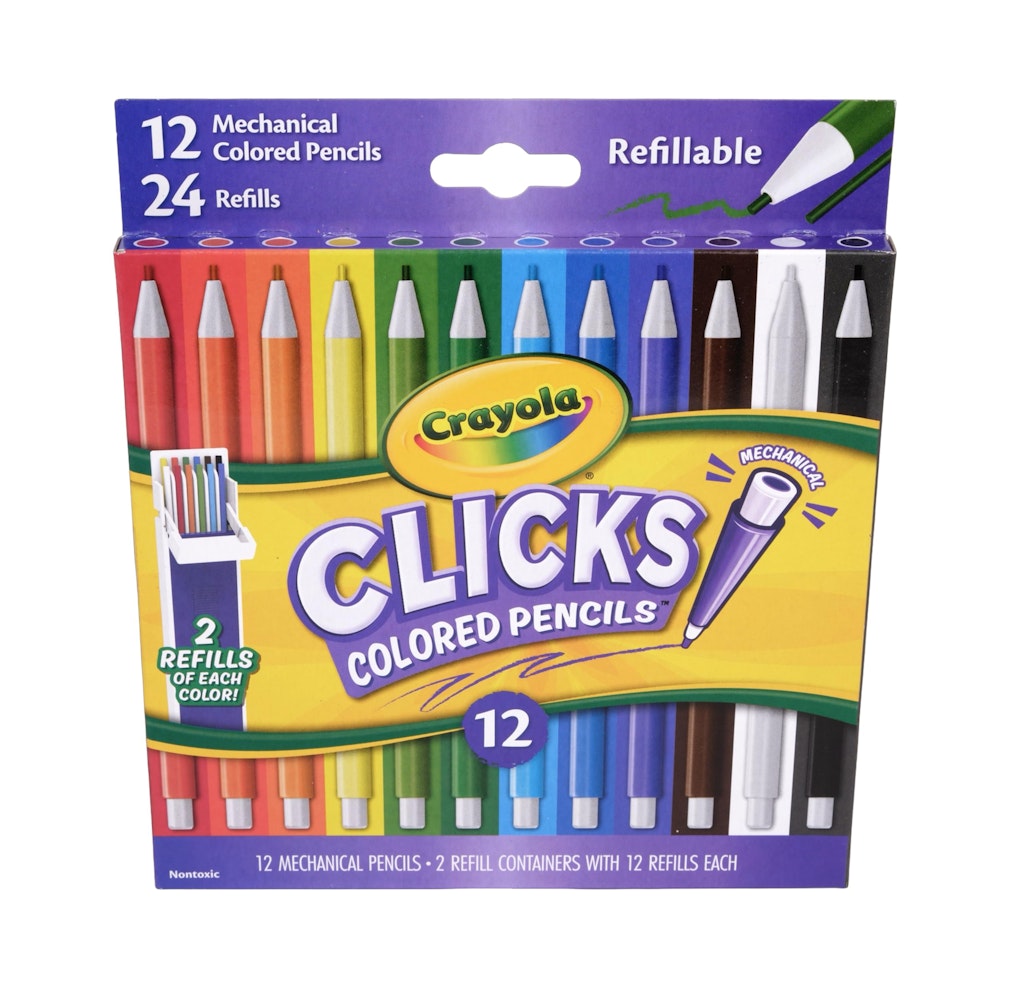 Crayola Clicks 12-Piece Mechanical Colored Pencil Set w/ 24 Refills: $9.99 w/ Prime