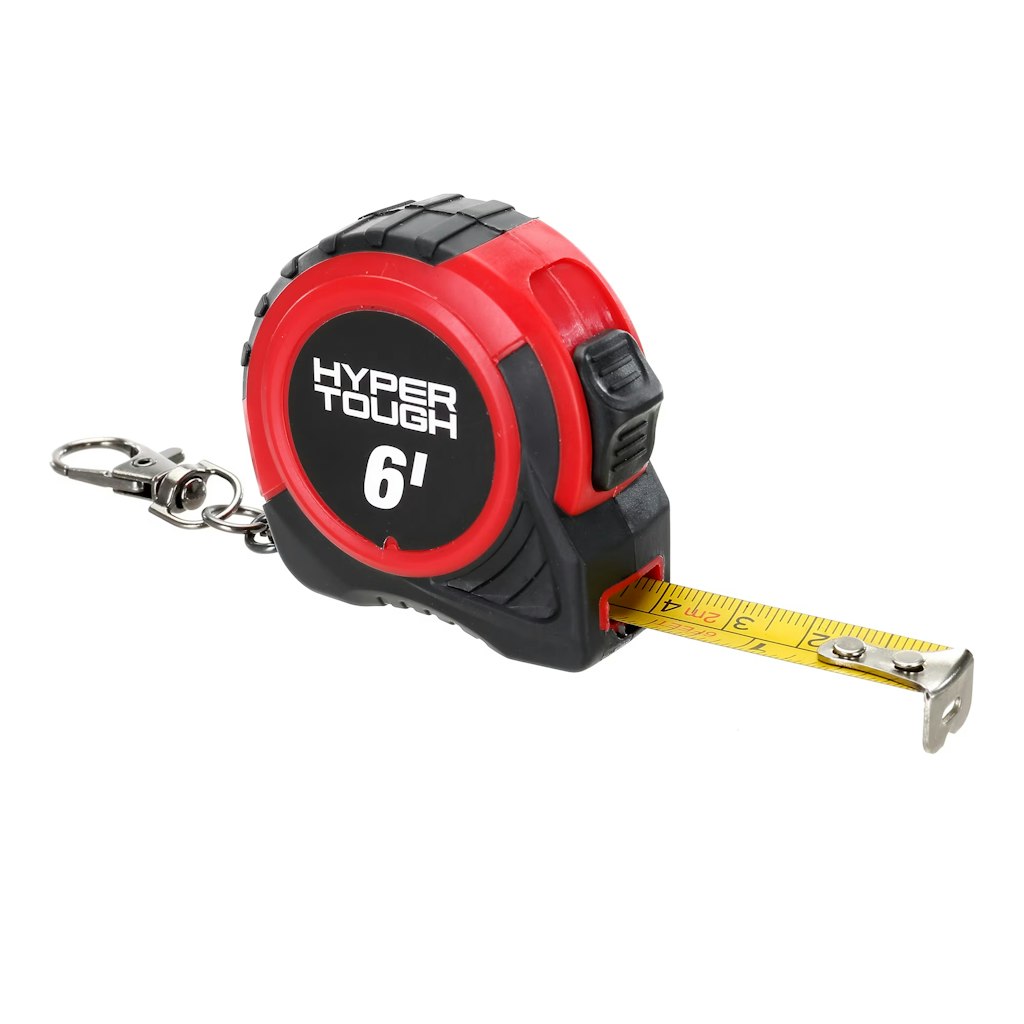 Hyper Tough 6-Foot Tape Measure w/ Keychain: $1.97