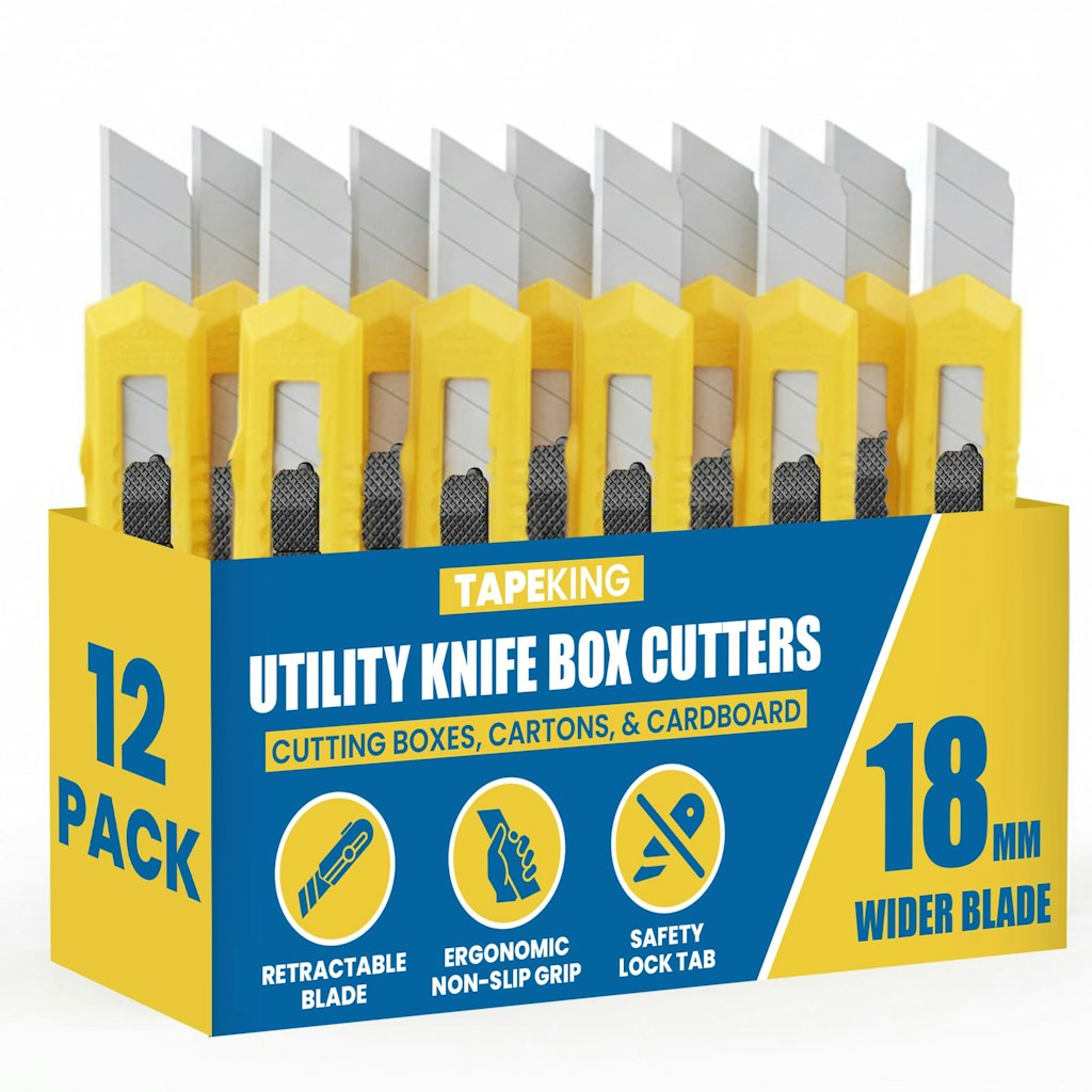 Tape King Utility Knife Set 12-Pack: $8 w/ Prime