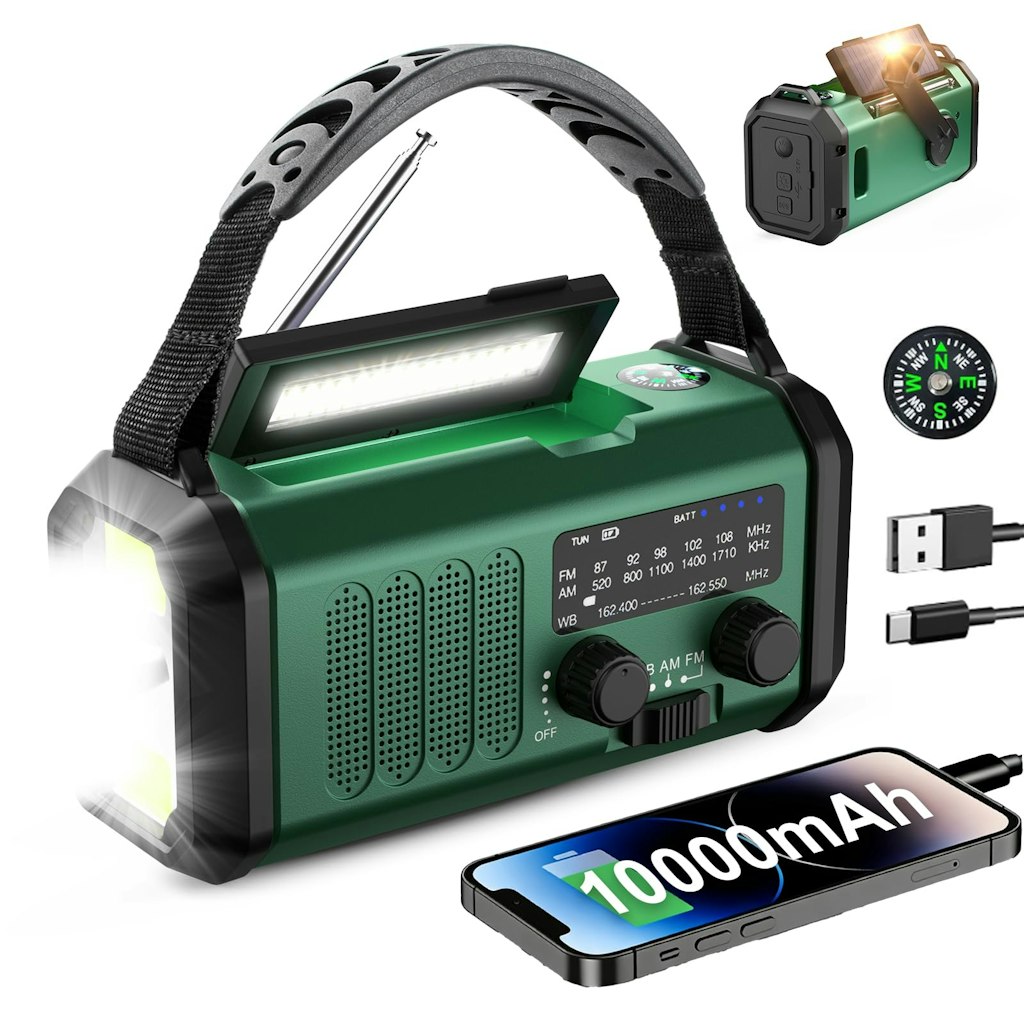 Leaton Hand Crank Emergency NOAA Weather Radio w/ Solar Power Bank: $31 w/ Prime