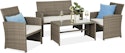 Best Choice Products 4-Piece Wicker Patio Set for $150 + free shipping