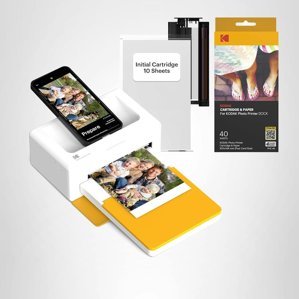 Kodak Dock Plus 4Pass Instant Photo Printer w/ 50 Sheets: $110 w/ Prime