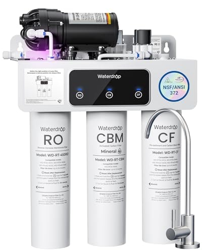 Waterdrop T3-M 450-GPD 9-Stage Tankless Reverse Osmosis Water Filter System: $180 w/ Prime