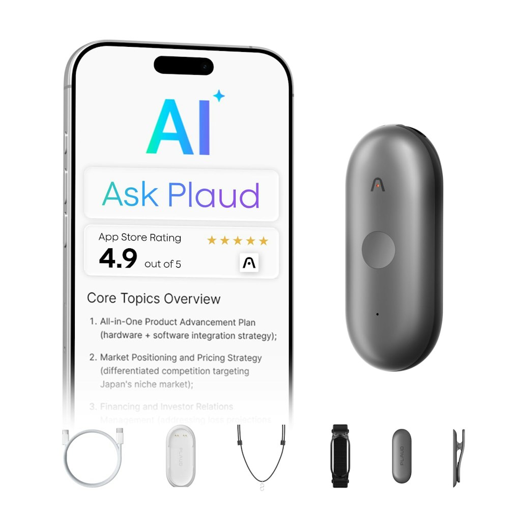 Plaud NotePin S AI Voice Recorder w/ 4 Accessories: $152 w/ Prime