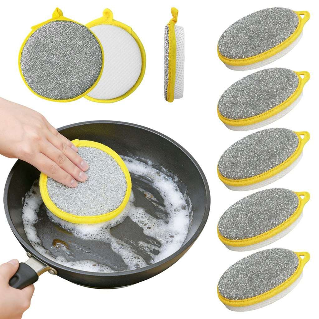 Double Sided Wire Dishwashing Sponge 5-Pack: 83 cents