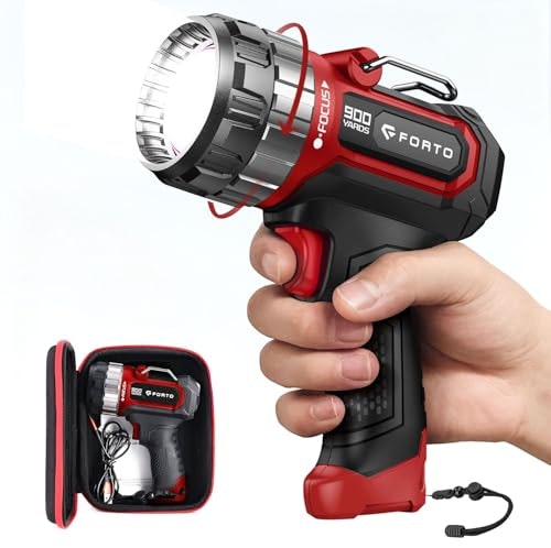 Forto 1,400-Lumen Rechargeable LED Spotlight: $34 w/ Prime