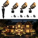 Coloer 12V LED Brass Outdoor Spotlight 4-Pack for $55 + free shipping