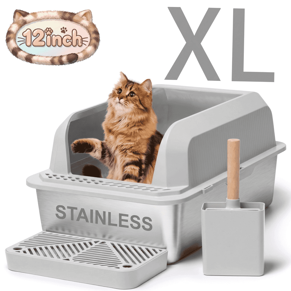 Naipo Stainless Steel Cat Litter Box: $45.99 Naipo Stainless Steel Cat Litter Box: $45.99