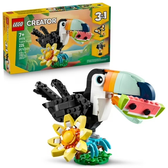 LEGO Creator 3-in-1 Wild Animals: Tropical Toucan Set: $10