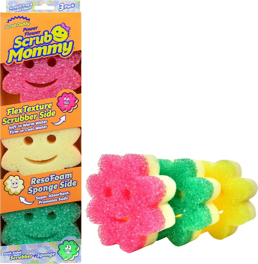 Scrub Mommy Power Flower Dual-Sided Cleaning Sponge 3-Pack: $10 Scrub Mommy Power Flower Dual-Sided Cleaning Sponge 3-Pack: $10