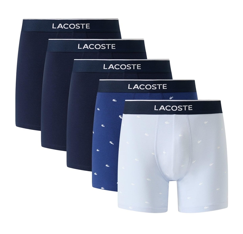 Lacoste Men's Cotton Stretch Essentials Boxer Briefs 5-Pack: from $28 w/ Prime