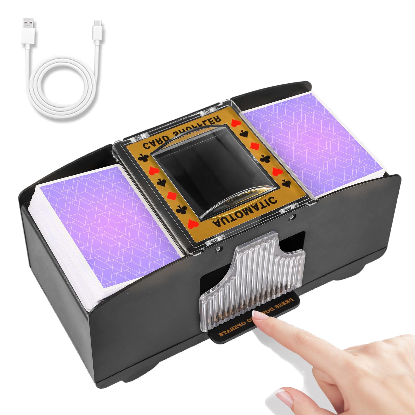 Automatic 2-Deck USB Card Shuffler