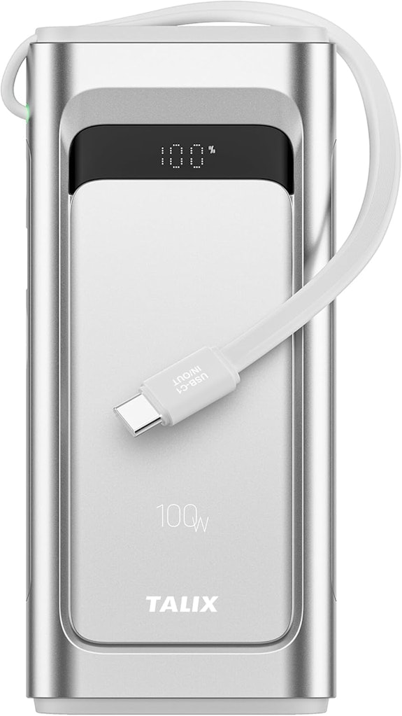 Talix 10,000mAh 3-Port USB-C Portable Charger: $21.99