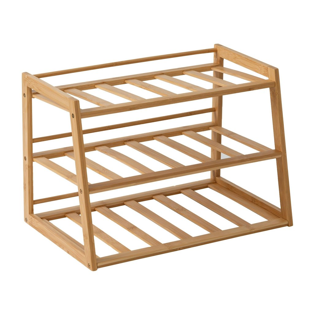 Honey-Can-Do 3-Tier Bamboo Water Bottle Organizer Rack: $18 Honey-Can-Do 3-Tier Bamboo Water Bottle Organizer Rack: $18