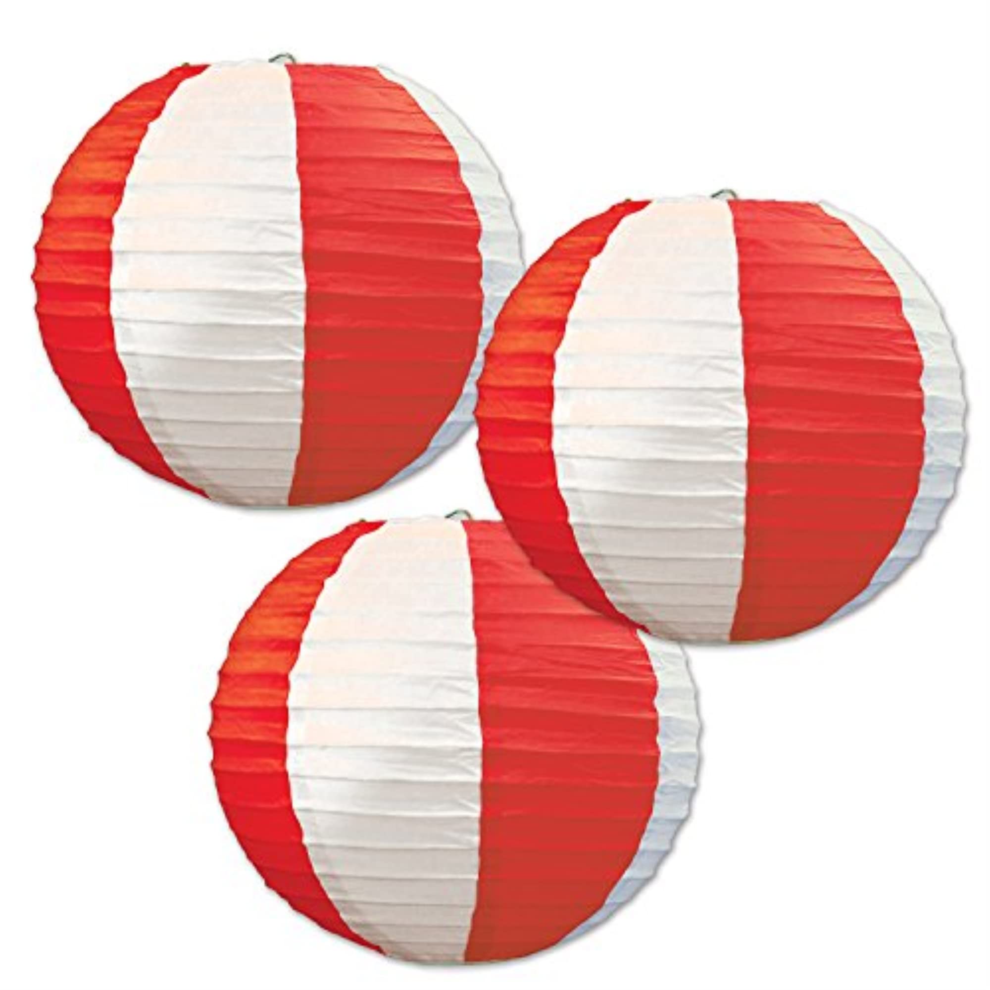 Beistle Stripes Paper Lanterns