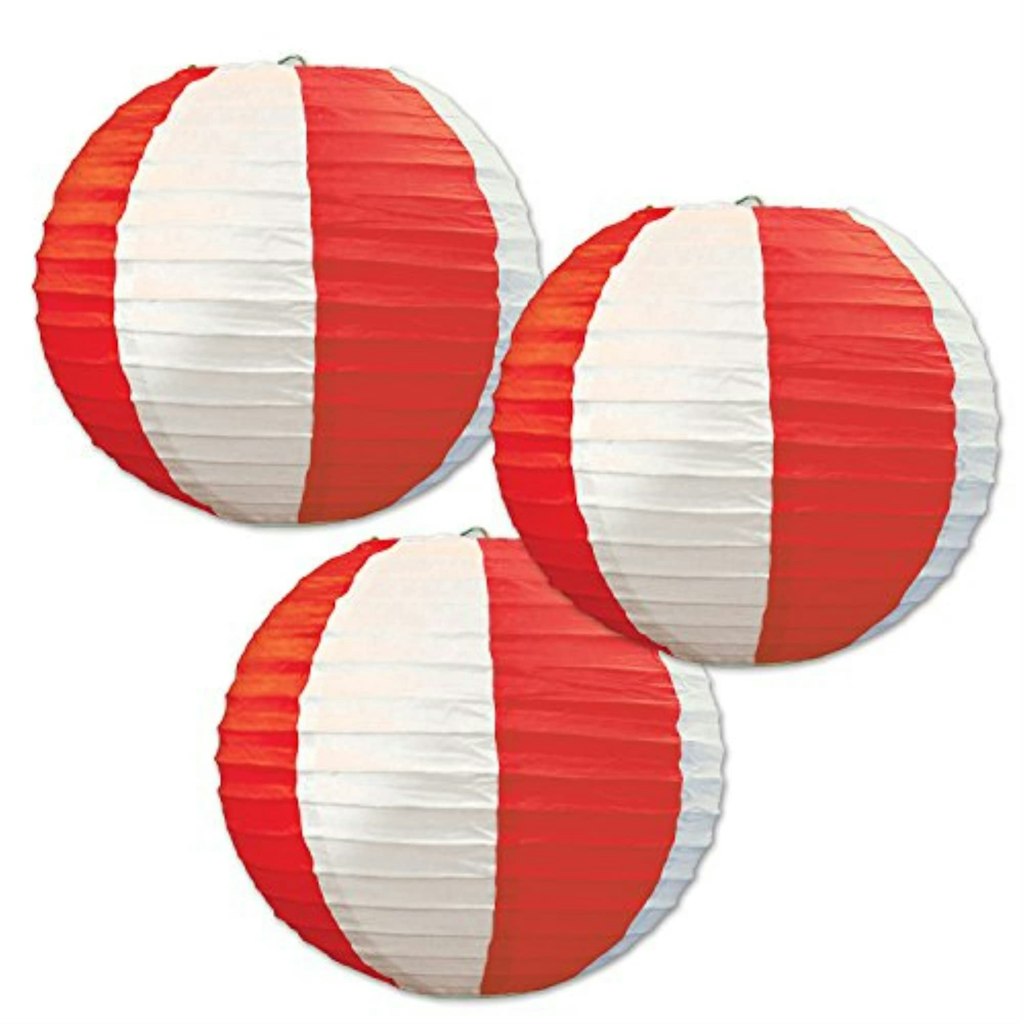 Beistle Stripes Paper Lanterns 3-Pack: $4.19