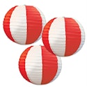 Beistle Stripes Paper Lanterns 3-Pack for $4 + free shipping w/ Prime