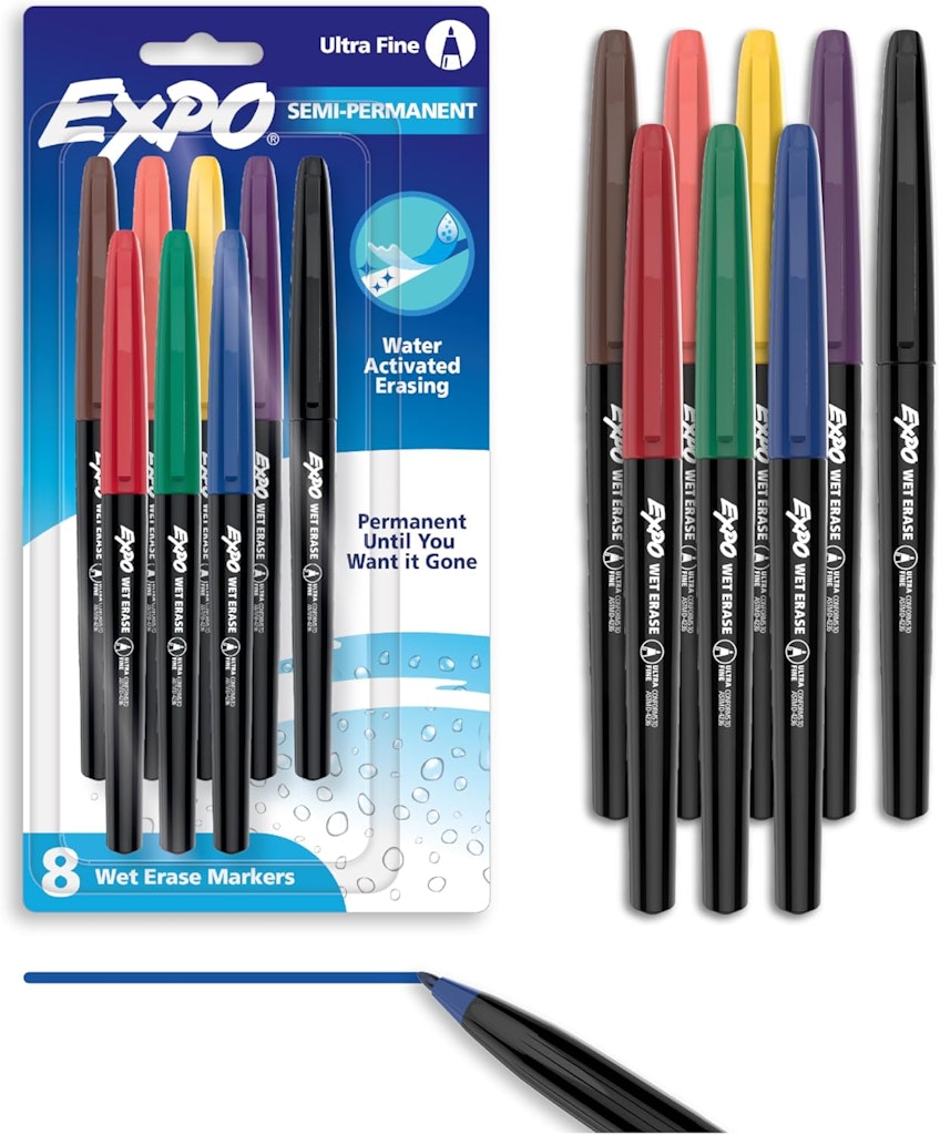 Expo Vis-a-Vis Wet-Erase Markers 8-Count: $5.46 w/ Prime