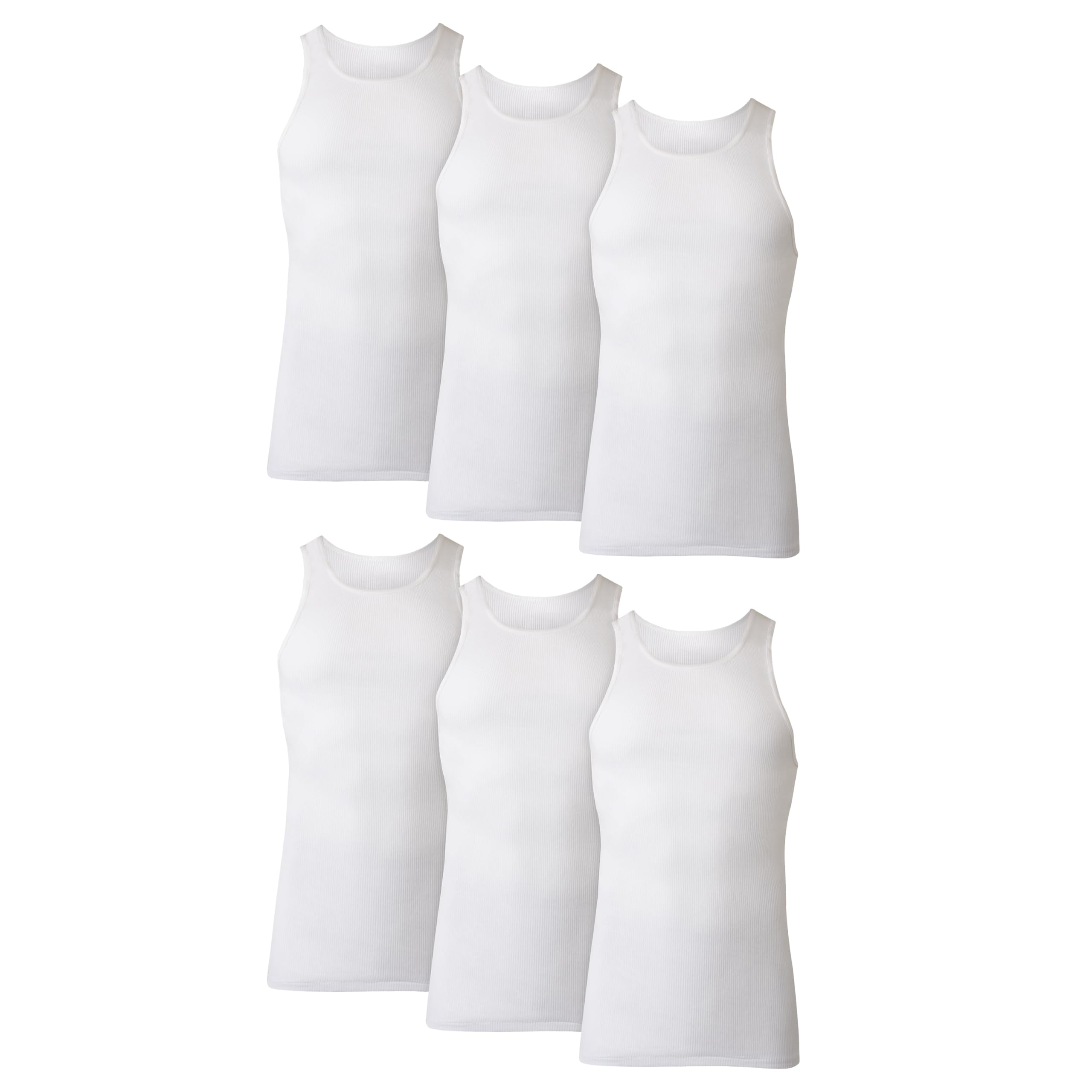 Hanes Men's Cotton Tank Undershirt 6-Pack