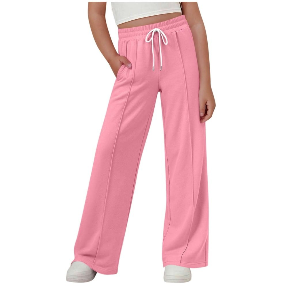 Faiwad Kids Girls High-Waisted Wide Leg Sweatpants: $7.99