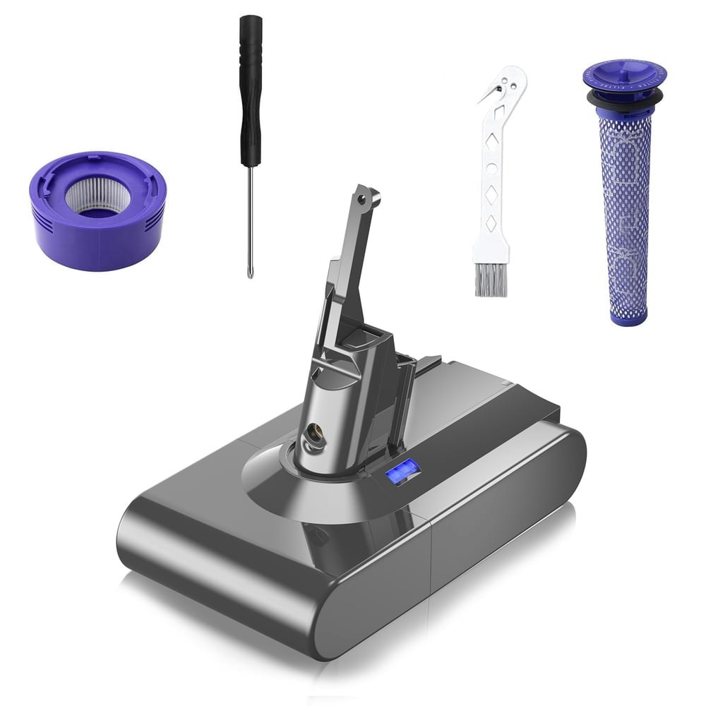 6,000mAh Replacement Battery for Dyson V8 Cordless Vacuum: $29.99