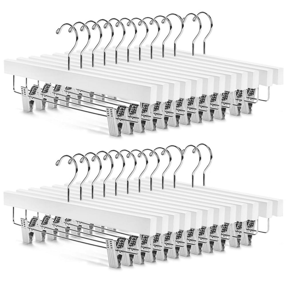 Acstep 14-inch Wooden Pants Hangers with Clips 25-Pack: $28.79 Acstep 14-inch Wooden Pants Hangers with Clips 25-Pack: $28.79