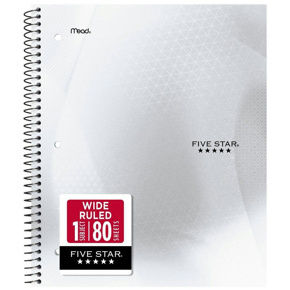 Five Star 8"x10.5" College Ruled Notebook: $2.99 Five Star 8"x10.5" College Ruled Notebook: $2.99
