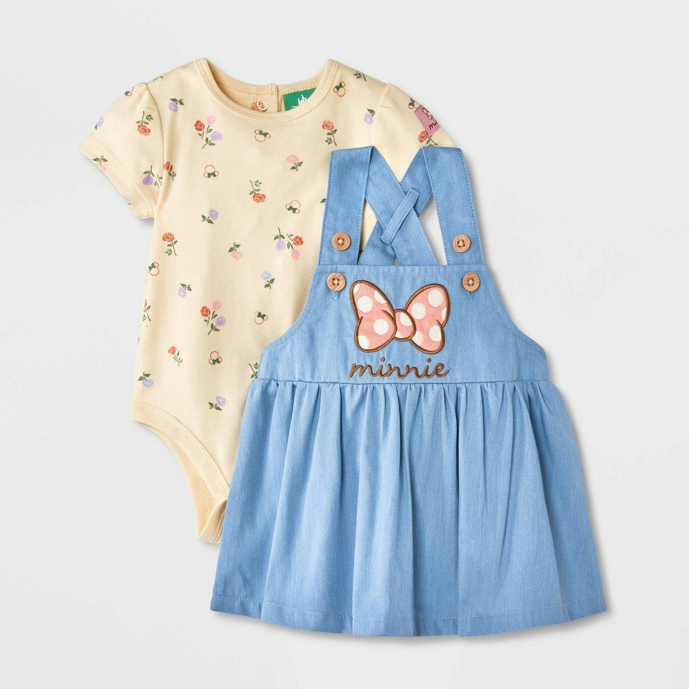 Baby Girls' Minnie Mouse Chambray Dress 2-Piece Set: $16