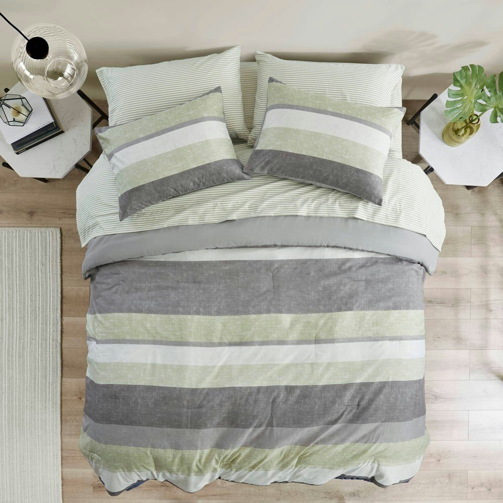 Madison Park Twin Ryder Striped Comforter and Sheet Set: $49.49 Madison Park Twin Ryder Striped Comforter and Sheet Set: $49.49