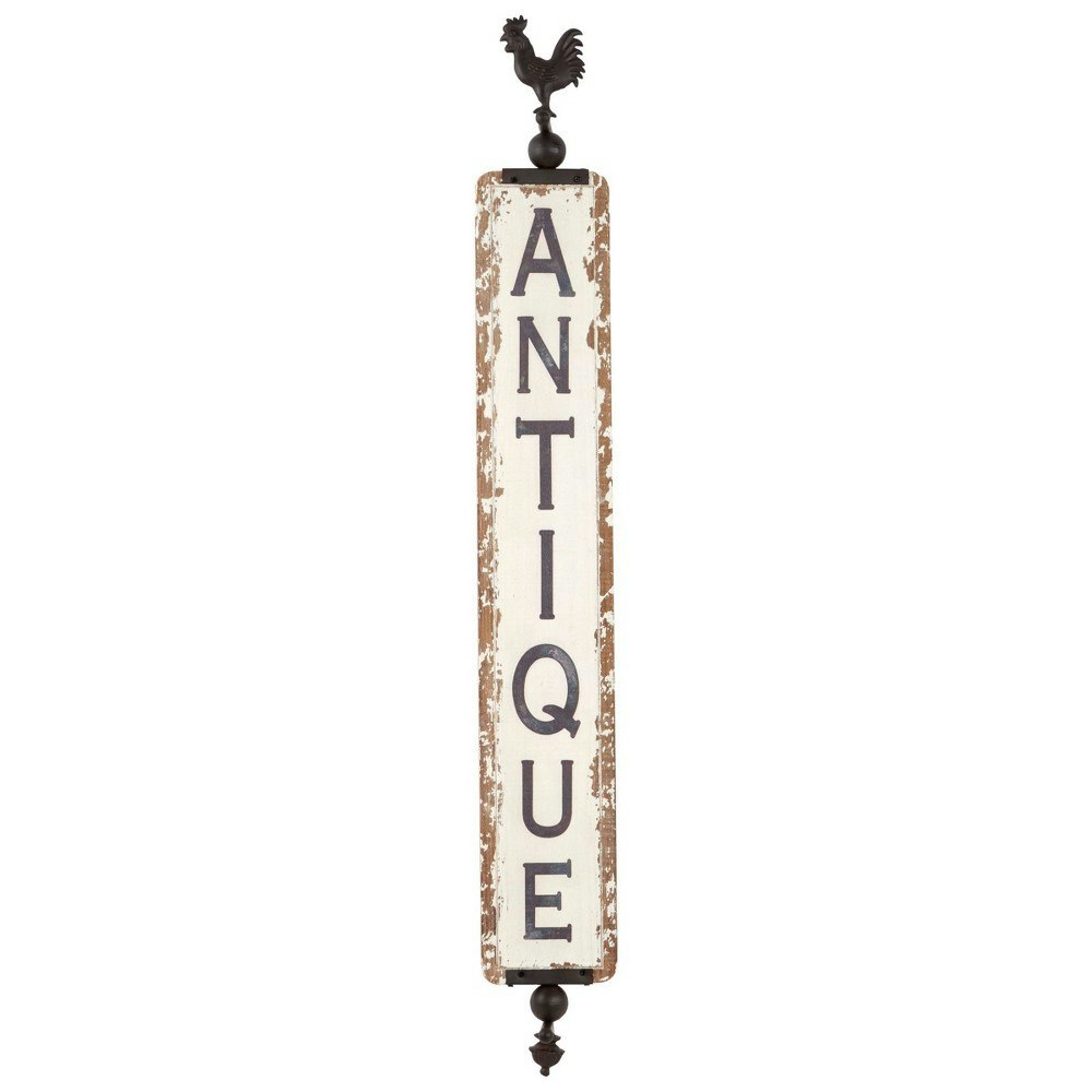 Olivia & May 15" x 53" Rustic Wood and Metal Wall Decor: $34.99 Olivia & May 15" x 53" Rustic Wood and Metal Wall Decor: $34.99