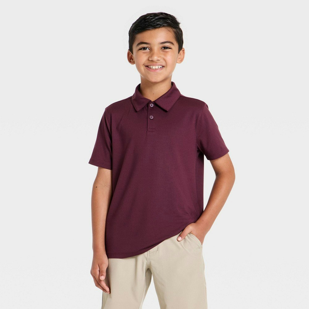 All in Motion Boys' Short Sleeve Performance Uniform Polo Shirt: $15 All in Motion Boys' Short Sleeve Performance Uniform Polo Shirt: $15