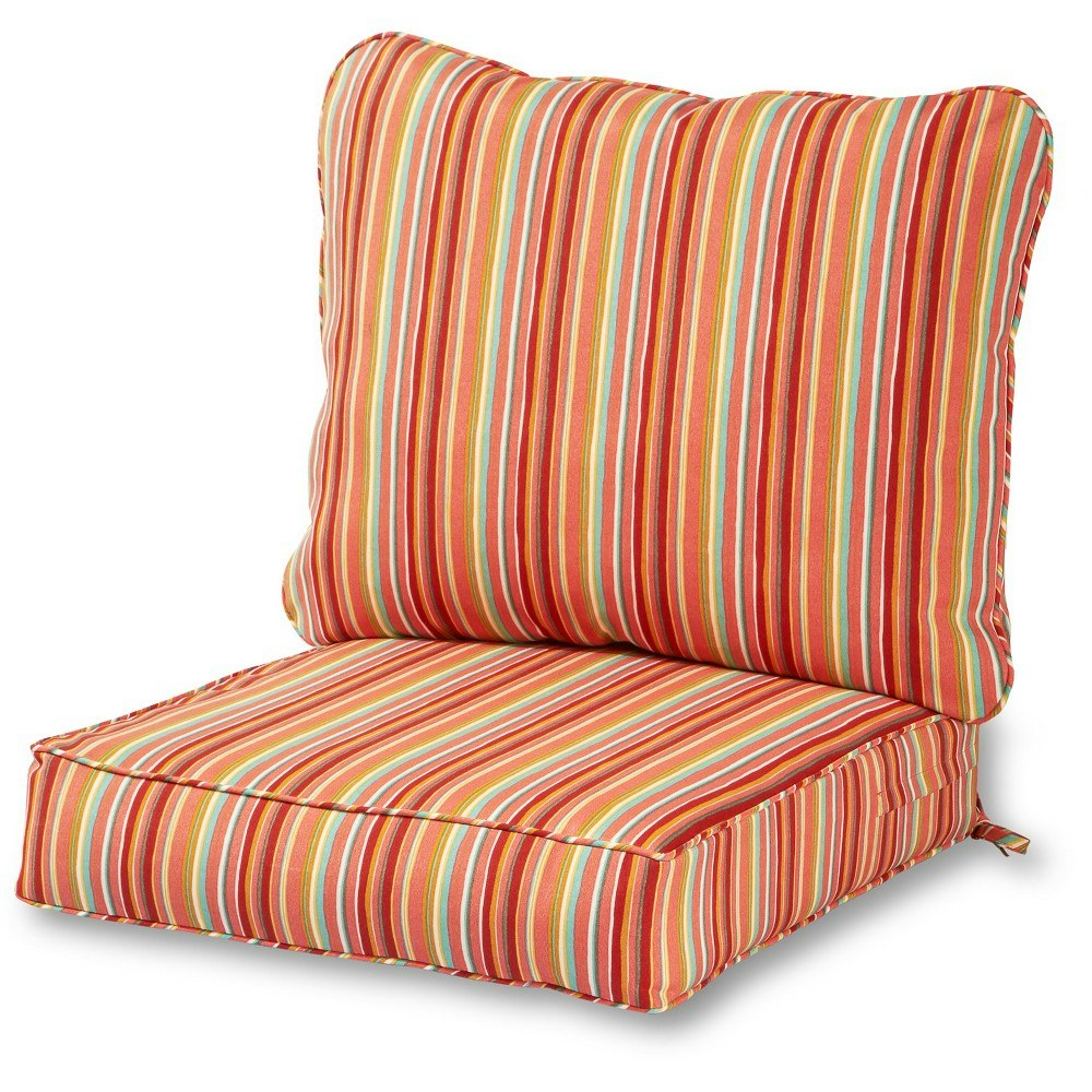 Kensington Garden 2-Piece Multi-Striped Outdoor Chair Back Cushion Set: $76.99 Kensington Garden 2-Piece Multi-Striped Outdoor Chair Back Cushion Set: $76.99