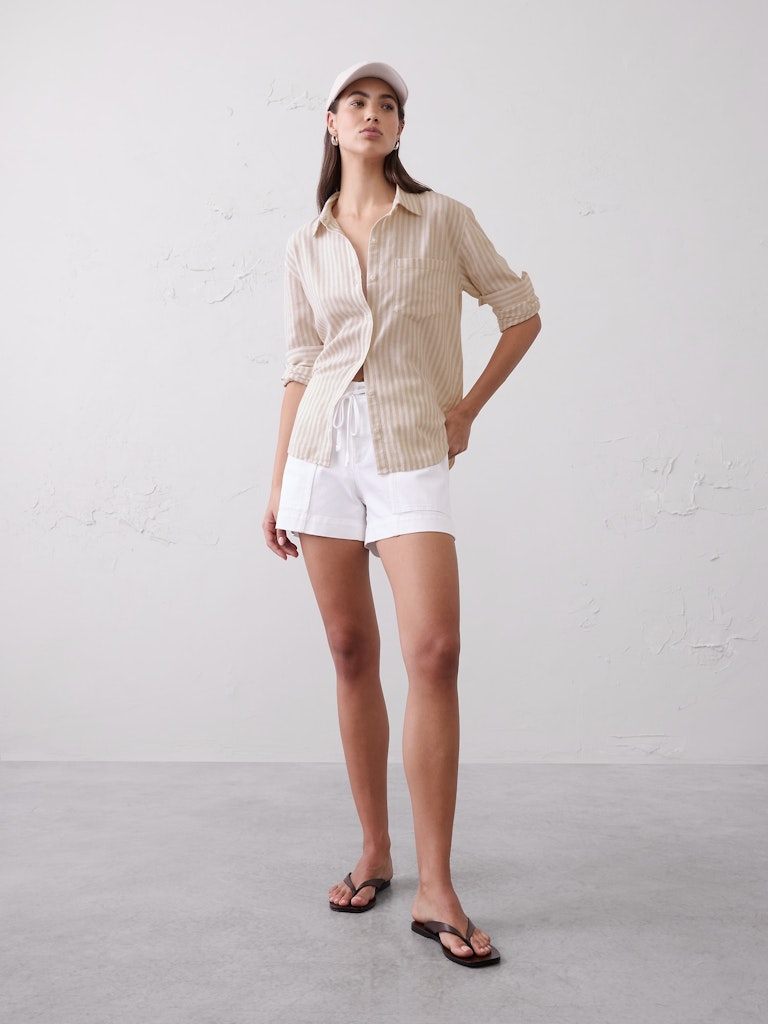 Linen-Blend Shirt: $40 Linen-Blend Shirt: $40