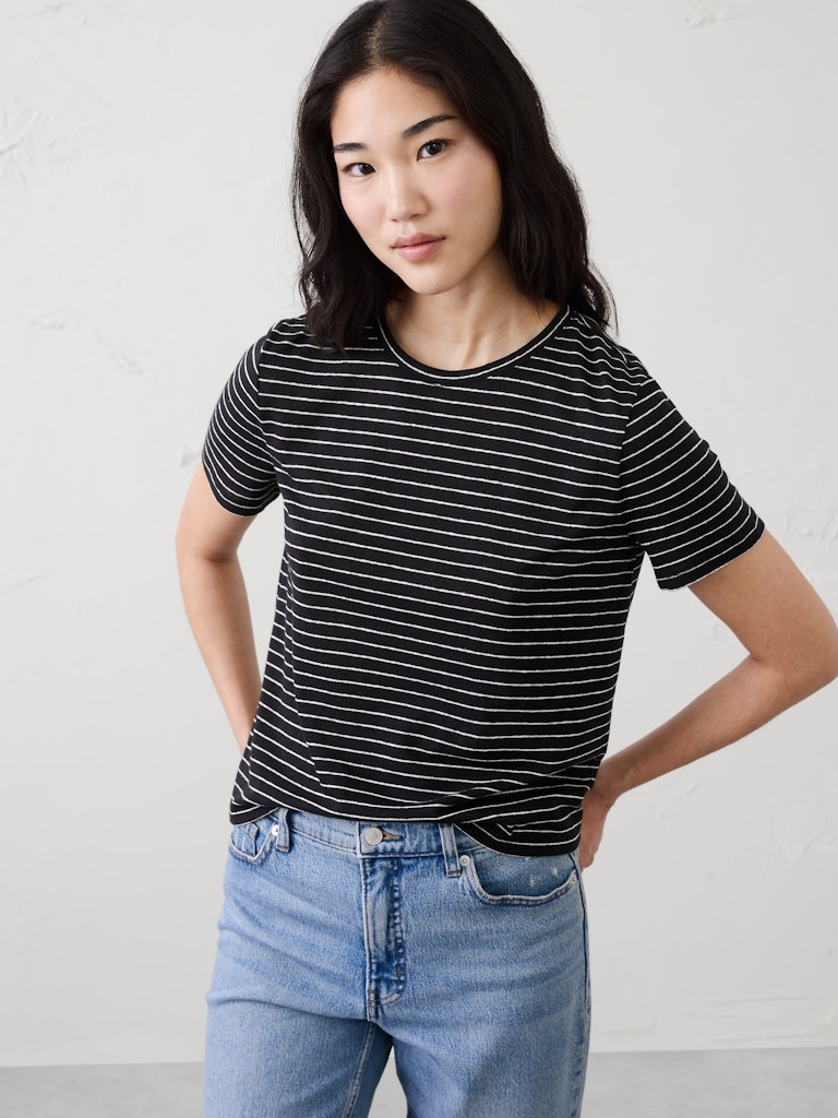 Linen-Blend T-Shirt: $20 Linen-Blend T-Shirt: $20