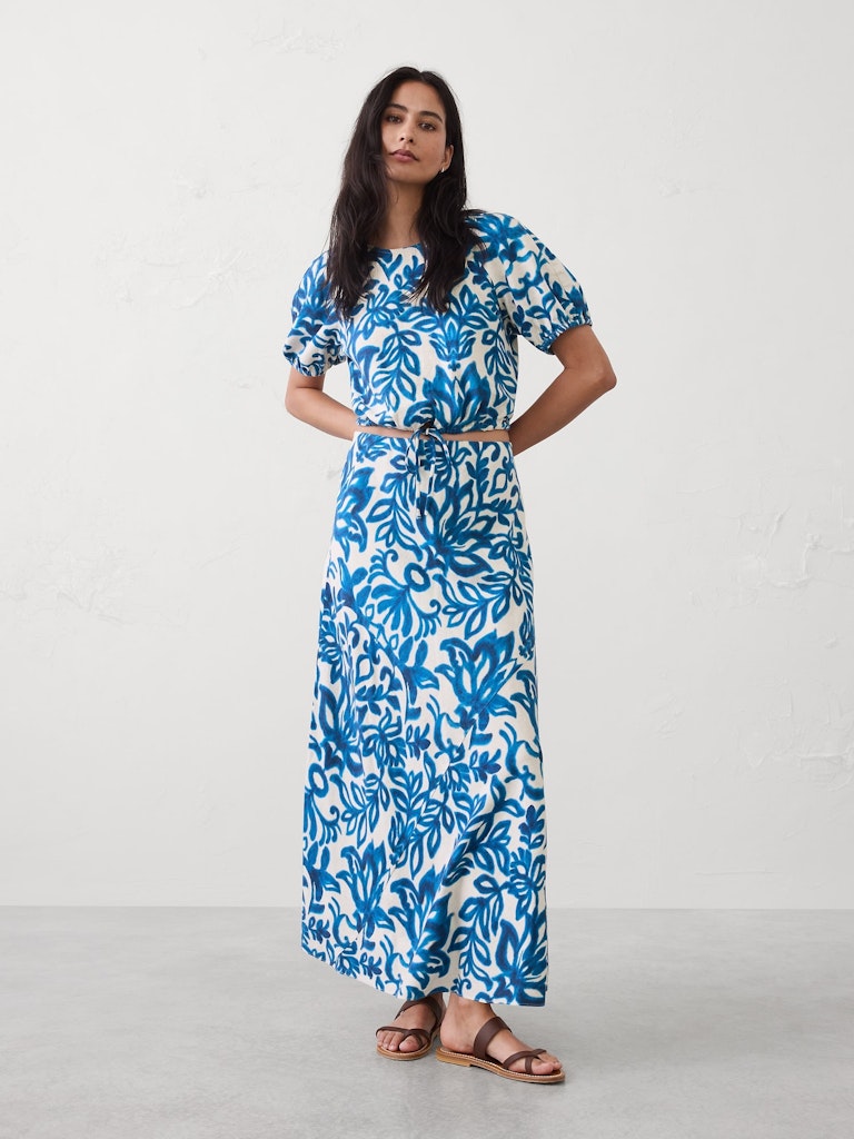 Linen-Blend Pull-On Maxi Skirt: $110 Linen-Blend Pull-On Maxi Skirt: $110